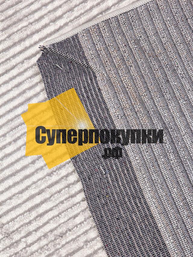 Ковровая дорожка ALANYA 22376A WHITE L GREY рулон