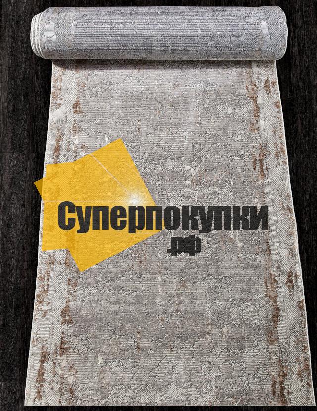 Ковровая дорожка ALANYA 22400A WHITE GREY SHR рулон