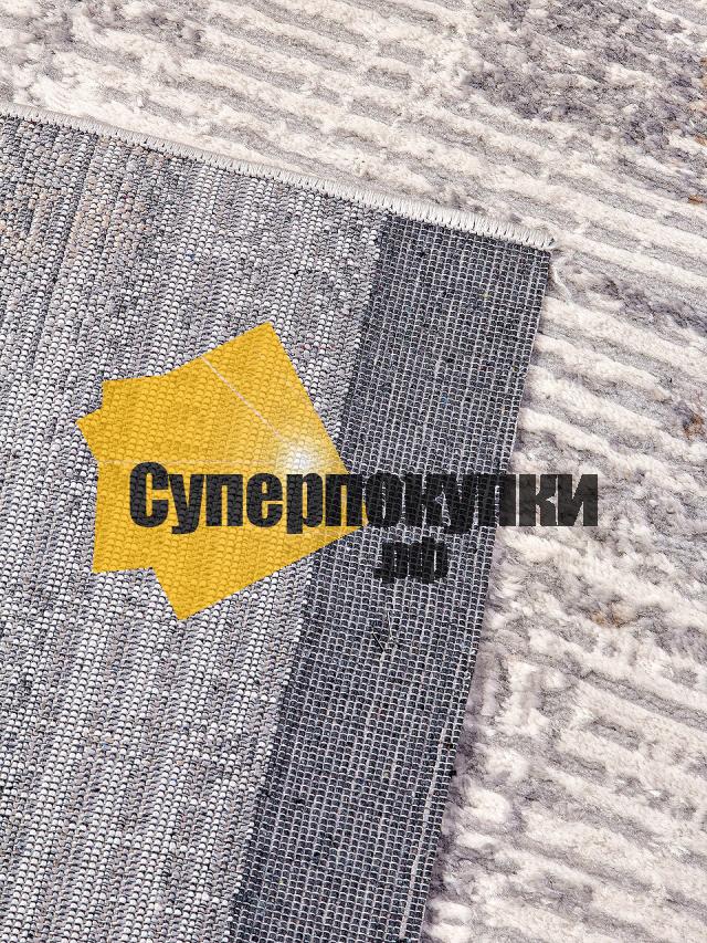 Ковровая дорожка ALANYA 22403A WHITE GREY SHR рулон