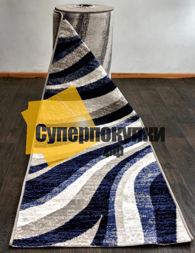 Ковровая дорожка SILVER D 234 GRAY BLUE рулон