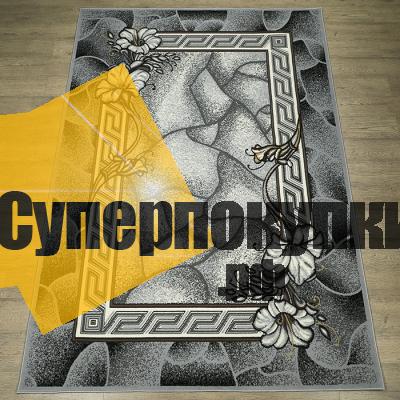 Серый прямоугольный ковер Лайла Делюкс 15705 10766