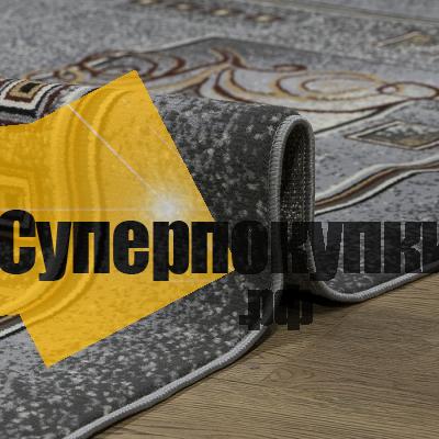 Ковровая дорожка Лайла Делюкс 15724 10746 серый рулон
