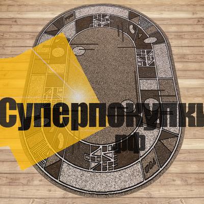 Овальный ковер Лайла Делюкс 15804 10822 бежевый.