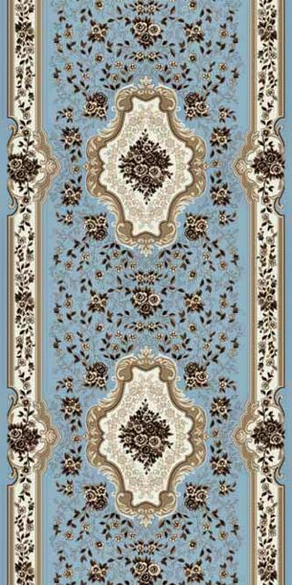Ковровая дорожка VALENCIA DELUXE D 317 L Blue Brown рулон